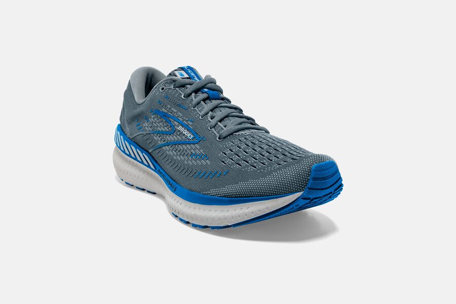 Brooks Glycerin GTS 19 Road Running Shoes Mens Grey/Blue 360715-CJT